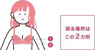 ワコール アンダーバストとトップバストの計測位置